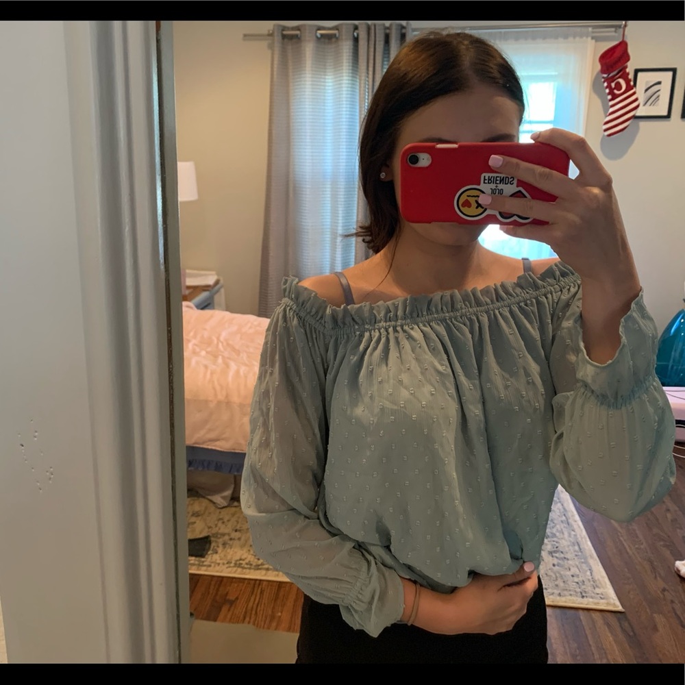 ocean blue blouse! H&M